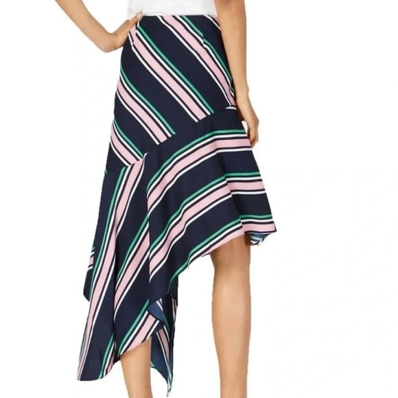 NWT Bar lll Far Side Striped Asymmetrical Skirt - Picture 2 of 6